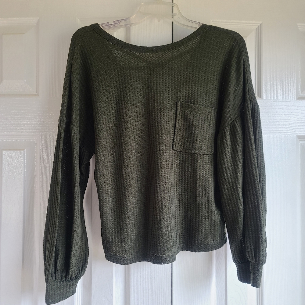 Waffle knit shirt